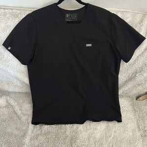 Figs Mens Scrub Top Chisec - Black